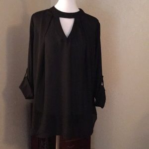 Black Key Hole Blouse